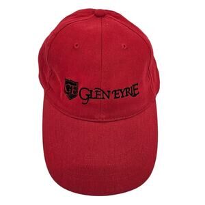 Glen Eyrie Colorado Vintage Strapback BAseball Cap Hat Red Embroidered